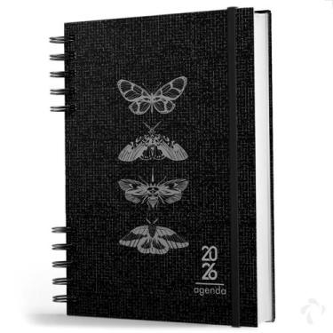 Imagem de Agenda 2026 Capa Dura Organização Pessoal Anual Nature Black - NISTI P