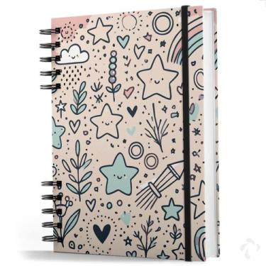 Imagem de Caderno De Anotações Capa Dura Coleção Clean Happy Stars - NISTI PRINT