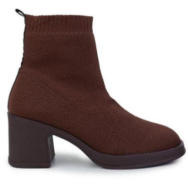 Imagem de Bota Feminina Piccadilly Wide Fit Marrom Madeira - 668001-03-Feminino