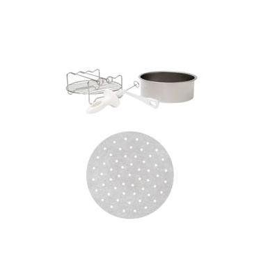 Imagem de Kit de Acessórios para Air Fryer Electrolux + Protetor Descartável Antiaderente para Ai...