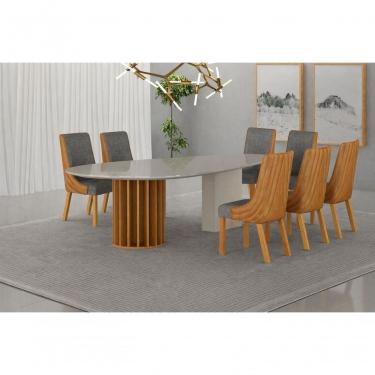 Imagem de Conjunto Jantar 8 Cadeiras Maciça 2x1 Pilar Vdo- Arbo Design