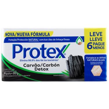 Imagem de Sabonete em Barra para o Corpo Protex - Carvão Detox 85g 6 Unidades, 6