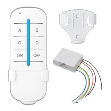 Imagem de Controle de Lâmpadas Interruptor Inteligente Portatil Remoto 04 Vias c