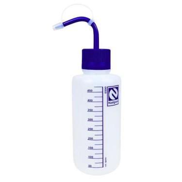 Imagem de Pisseta Nalgon 500ml Graduada Com Bico Curvo Jato Direcionável Almotol