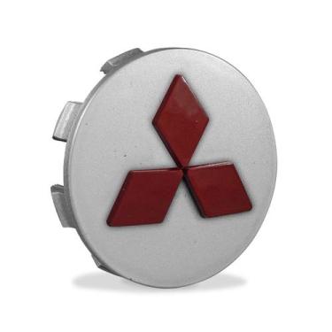 Imagem de Calotinha Roda Mitsubishi L200 Tr4 Prata Relevo Vermelho - GFM