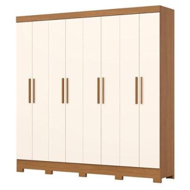Imagem de Guarda Roupa Casal 8 Portas 4 Gavetas Prime B51 Cinamomo Off White - H