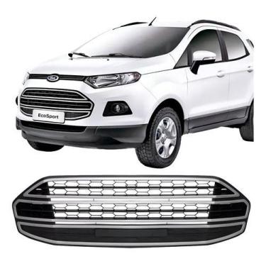 Imagem de Grade Dianteira Parachoque Ecosport 2013 2014 2015 2016 2017 - Preta -