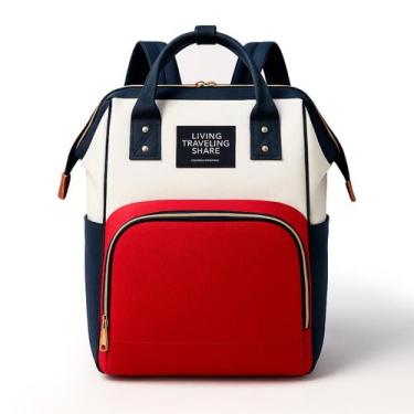 Imagem de Mochila Maternidade Multifuncional Térmica Impermeável Grande Com Bols