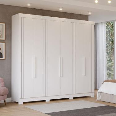 Imagem de Guarda Roupa Casal 6 Portas com Pes em MDF Cecilia Panan Moveis