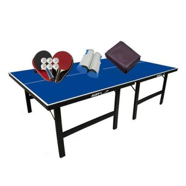 Imagem de MESA PING PONG MDP 18mm 1002 KLOPF + 2 Kits c/ Estojos + Rede Retrátil