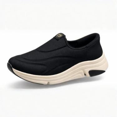 Imagem de Tênis Feminino Slip-Ins Modare Ultraconforto Preto Casual Tamanho:35Co