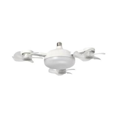 Imagem de Ventilador De Teto LED Com Controle Remoto E27, Lâmpada Silenciosa Par