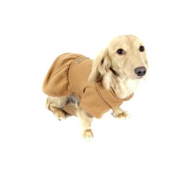 Imagem de Vestido Moletom para Cachorro e Gato Pet - Bichinho Chic, Caramelo, 04