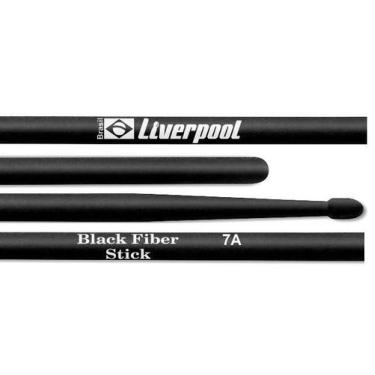 Imagem de Baqueta Liverpool Black Fiber Stick 7A BFS-7AM em Fibra Sintética + Du