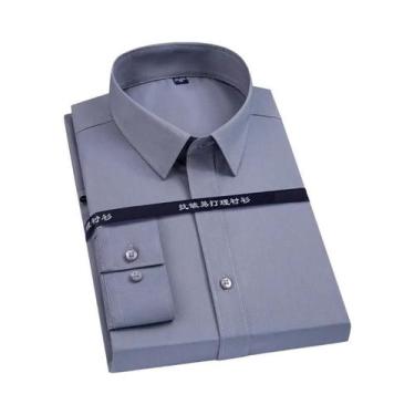 Imagem de Camisa Social Masculina Extra Grande 7XL De Fibra De Bambu, Não Amassa