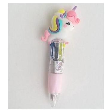 Imagem de Mini Caneta Fofinha 4 Cores Diversos Personagens Coloridos - Malu Meta