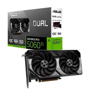 Imagem de Placa de Video Gpu Asus Rtx 5060 Ti Dual 2X 16Gb - 128 Bits - Hdmi/3X 