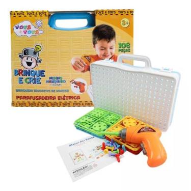 Imagem de Brinquedo Educativo De Montar 106pçs Com Parafusadeira Elétrica - Toys