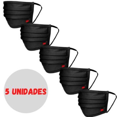 Imagem de Máscara Reutilizável Preta - 3M  Kit com 5 unidades