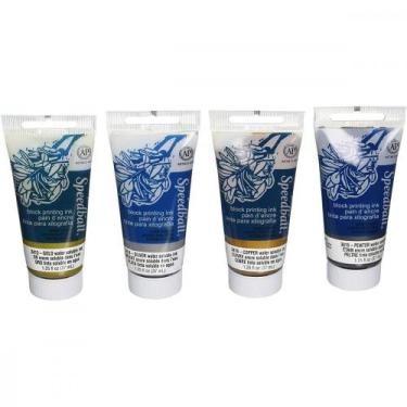Imagem de Kit Tinta Para Xilogravura Speedball 37ml 4 Cores Metálicas