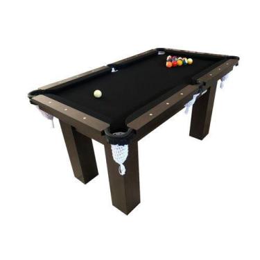 Imagem de MESA DE SINUCA BILHAR SNOOKER - Rm3 BASE ULTRA RESISTENTE - PRETO - BI