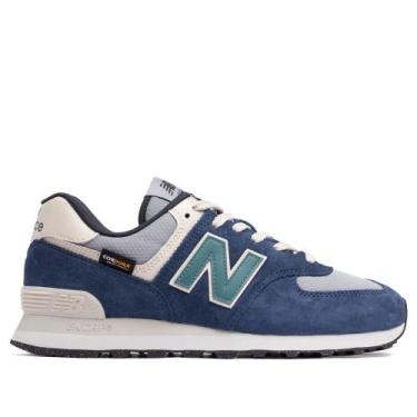 Imagem de Tênis Masculino New Balance 574 V2 Marinho/Cinza, Marinho, Cinza, 38