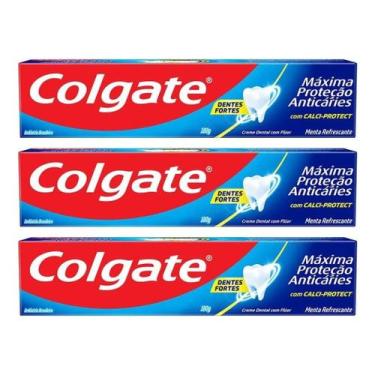 Imagem de Kit C/3 Creme Dental Colgate Máxima Proteção Anticáries 180g