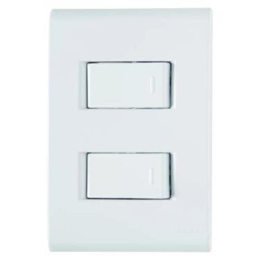 Imagem de Kit Placa 4x2+ 2 Interruptores Simples 10A/250V Branco - Tramontina