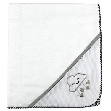 Imagem de Cueiro Bordado Flanelado Lumana  80x80cm  100% Algodão - Cores Variada