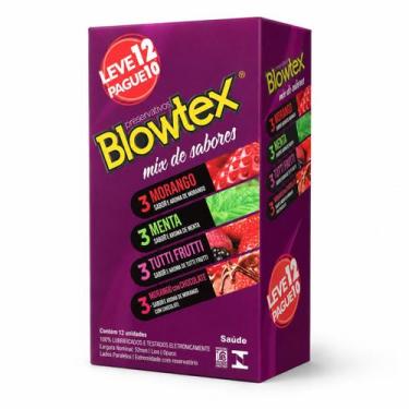 Imagem de Preservativo Blowtex Mix de Sabores 12 Unidades Leve 12 Pague 10