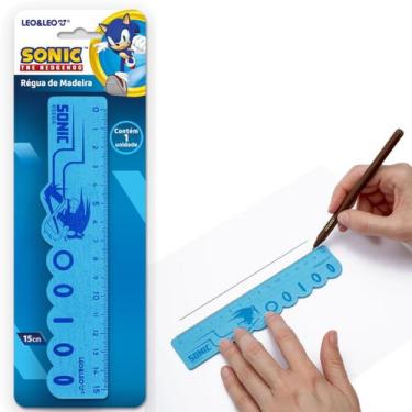 Imagem de Regua de madeira decorada sonic - oppbag 1 und - leo&leo