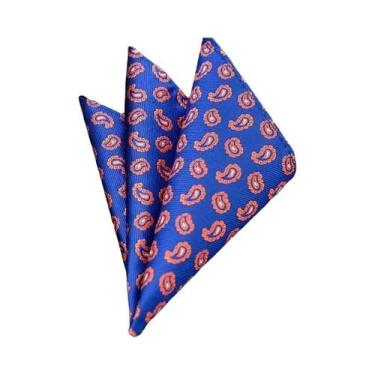 Imagem de Lenço De Bolso Masculino Em 41 Cores, Estampas Xadrez, Poá E Paisley, 
