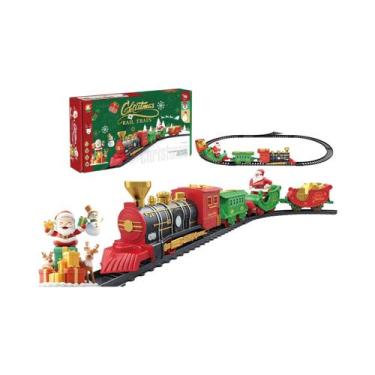 Imagem de Trem Elétrico Infantil a Vapor: Modelo De Natal Com Trilhos Pequenos E