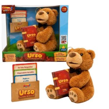 Imagem de Urso Contador de Histórias Com Som e Movimento Lê 10 Cards Áudio em Po