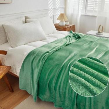 Imagem de Cobertor Casal Manta Microfibra Fleece 1,80 X 2,0 - CASA DONA, VERDE