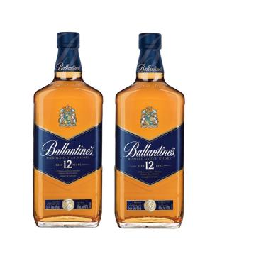 Imagem de Kit Whisky Ballantine's 12 anos Blended Scotch 1L 2 unidades