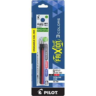 Imagem de Pilot Refil para caneta apagável FriXion Clicker 3, ponta extrafina, cores sortidas, 9 unidades (13864)