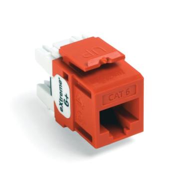 Imagem de Leviton 61110-BO6 eXtreme 6+ conector QuickPort, CAT 6, laranja, 25 unidades (pacote com 1)
