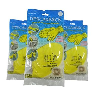 Imagem de LUVA MULTIUSO LÁTEX DESCARPACK AMARELA UNIDADE