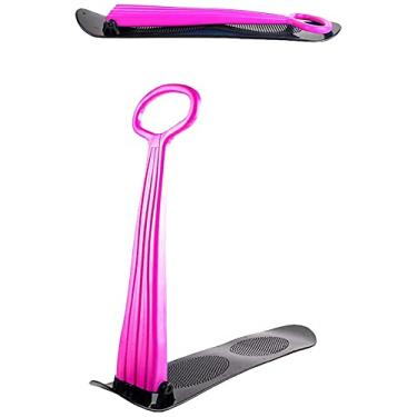 Imagem de maogear Prancha de trenó de neve para crianças e adultos, esportes ao ar livre, snowboard dobrável, kick-scooter com guidão alto para uso na neve, grama, areia descendente, tamanho vertical 92 x 22 x 80 cm (rosa)