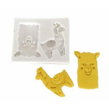 Imagem de Molde De Silicone Lhama, Rosto E Corpo Da Lhama, Resina, Confeitaria, Biscuit Molds Planet