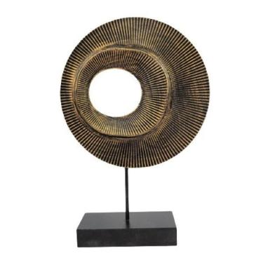 Imagem de Enfeite Escultura Abstrata Dourada 30X20X5Cm Decoração P