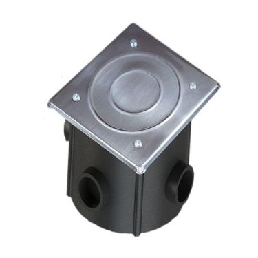 Imagem de Caixa De Passagem Tampa Inox Para Iluminação De Piscina 12 X 12Cm - Brustec