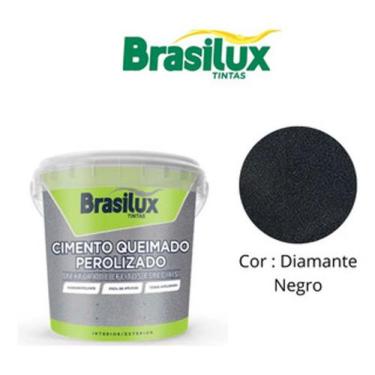 Imagem de Cimento Queimado Perolizado Diamante Negro 3Kg Brasilux