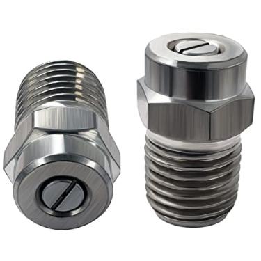 Imagem de Bocal de limpeza de superfície do tipo parafuso NPT macho 1871 B 1/4" da Ultimate Washer, 25 graus, ponta de spray de orifício 1,5