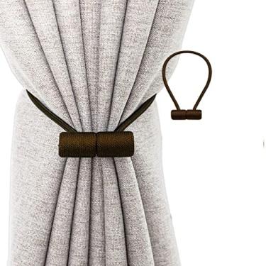 Imagem de Cortina Decorativa Magnética Fixação de Cortina Gancho Gancho de Cortina Poliéster Acessórios Decorativos para Casa, Café, 4 PCS