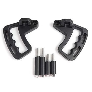 Imagem de JeCar Alças dianteiras de liga de alumínio para Jeep Wrangler JK JKU Sports Sahara Rubicon X, Preto
