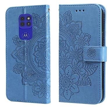 Imagem de For Motorola Moto G9 Play / E7 Plus 7-petal Flowers Embossing Pattern Horizontal Flip PU Leather Case with Holder & Card Slots & Wallet & Photo Frame