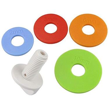 Imagem de Anel e parafuso de ajuste de pino giratório MTNZXZ, espaçador de anel guia de rolo, substituição de acessórios para pinos de aço inoxidável ajustáveis ou rolo de madeira