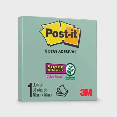 Imagem de Bloco Post It Menta 76mm x 76mm 90 Folhas